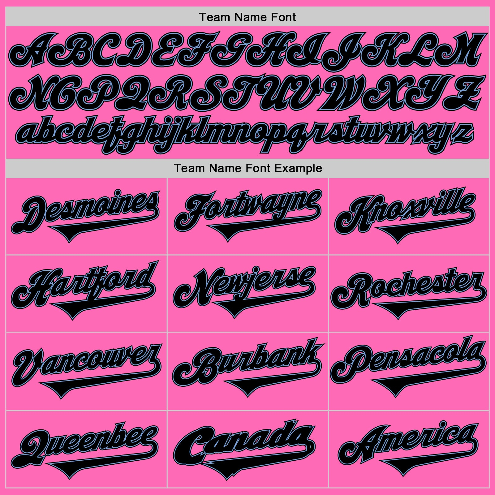 Custom Pink Black-Light Blue Authentic Baseball Jersey