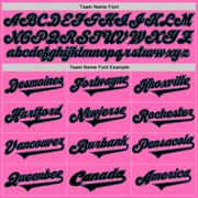 Custom Pink Black-Light Blue Authentic Baseball Jersey