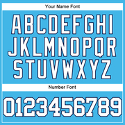 Custom Sky Blue White-Navy Authentic Baseball Jersey