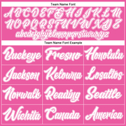 Custom Pink White Authentic Baseball Jersey