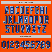 Custom Orange Royal-Black Authentic Baseball Jersey