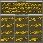 Custom Olive Gold-Black Authentic Salute To Service Baseball Jersey