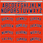 Custom Orange Navy-White Authentic Baseball Jersey