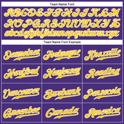 Custom Purple Aqua-Gold Authentic Baseball Jersey
