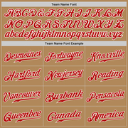 Custom Old Gold Red-White Authentic Baseball Jersey