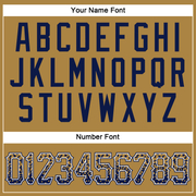 Custom Old Gold Navy-White Authentic Drift Fashion Baseball Jersey