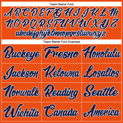 Custom Orange Navy-White Authentic Baseball Jersey