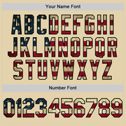 Custom Sand Vintage USA Flag-Black Authentic Baseball Jersey