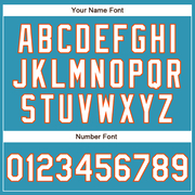 Custom Panther Blue White-Orange Authentic Baseball Jersey