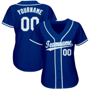Custom Royal White-Light Blue Baseball Jersey