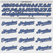 Custom White Blue-Gray Authentic Baseball Jersey