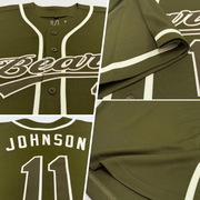 Custom Olive Olive-Cream Authentic Salute To Service Baseball Jersey
