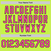 Custom Neon Green Pink-Black Mesh Authentic Throwback Baseball Jersey