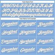 Custom Light Blue White-Gray Authentic Baseball Jersey