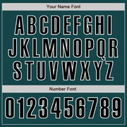 Custom Midnight Green Black-White Authentic Baseball Jersey