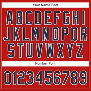 Custom Red Navy-White Baseball Jersey