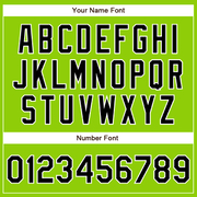 Custom Neon Green Black-White Authentic Baseball Jersey