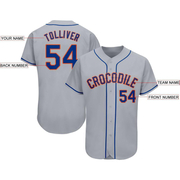 Custom Gray Royal-Orange Baseball Jersey