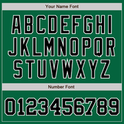 Custom Kelly Green Black-White Authentic Baseball Jersey