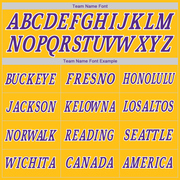 Custom Gold Purple-White Authentic American Flag Fashion Baseball Jersey