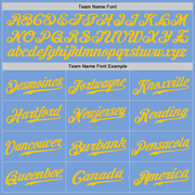 Custom Light Blue Gold Authentic Baseball Jersey