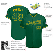 Custom Kelly Green Kelly Green-Gold Authentic Baseball Jersey