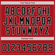 Custom Red Black-White Authentic Baseball Jersey