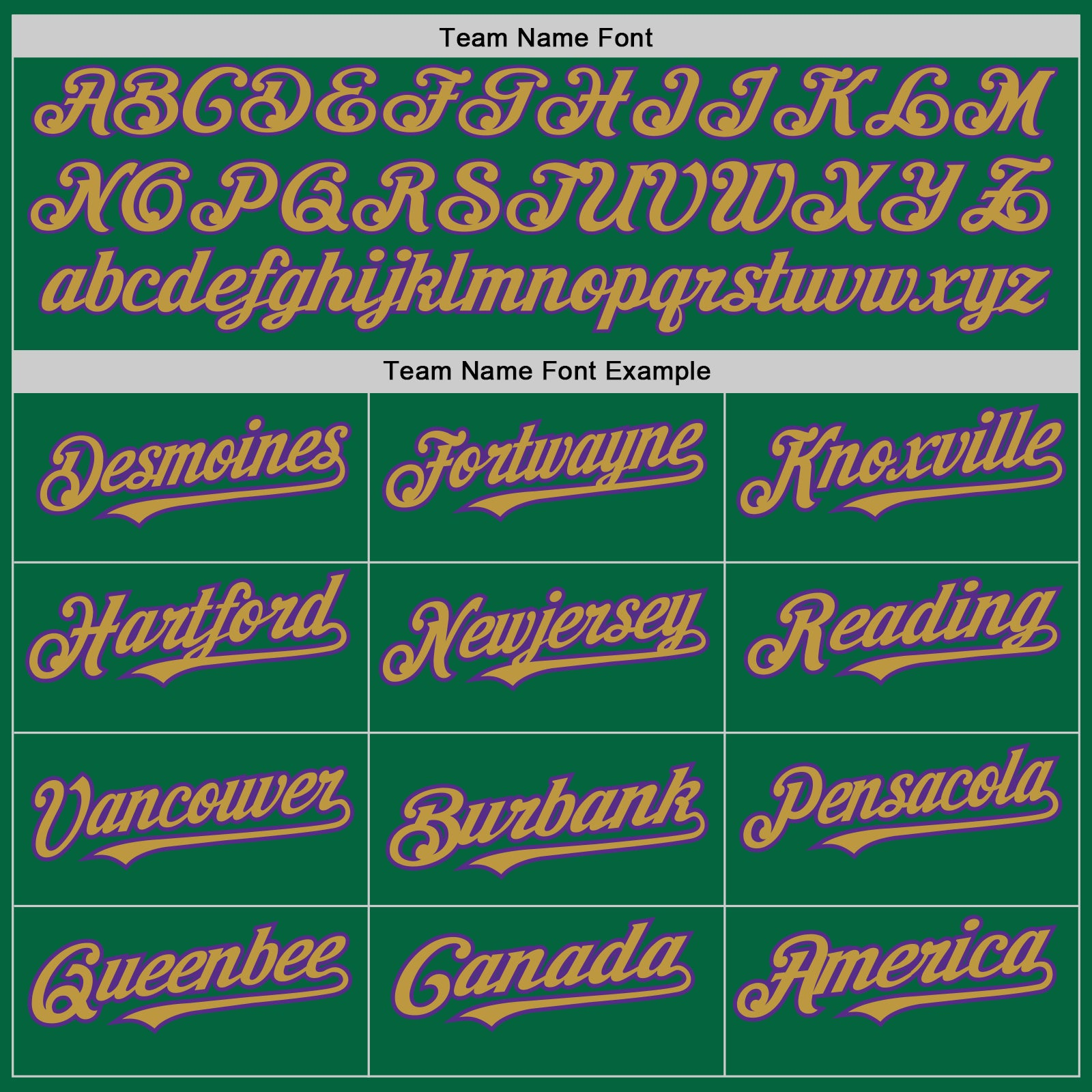 Custom Kelly Green Old Gold-Purple Authentic Baseball Jersey