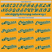 Custom Gold Green-White Authentic Baseball Jersey