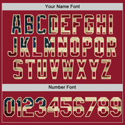 Custom Maroon Vintage USA Flag Cream-Black Authentic Throwback Baseball Jersey