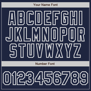 Custom Navy Navy-Gray Authentic Baseball Jersey