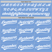 Custom Light Blue White Authentic Baseball Jersey