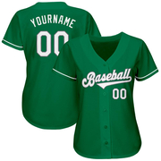 Custom Kelly Green White-Gray Authentic St. Patrick's Day Baseball Jersey