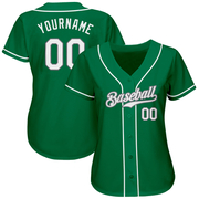 Custom Kelly Green White-Gray Authentic St. Patrick's Day Baseball Jersey
