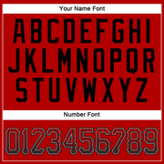 Custom Red Black-Gray Authentic Drift Fashion Baseball Jersey