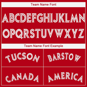 Custom Red White Baseball Jersey