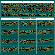 Custom Midnight Green Black-Old Gold Authentic Baseball Jersey