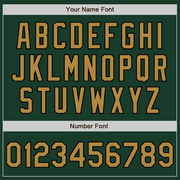 Custom Green Old Gold-Black Authentic Baseball Jersey