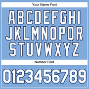 Custom Light Blue White-Navy Authentic Baseball Jersey