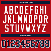 Custom Red Navy-White Authentic Baseball Jersey