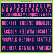 Custom Neon Green Pink-Navy Authentic Baseball Jersey