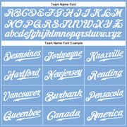 Custom Light Blue White Authentic Baseball Jersey