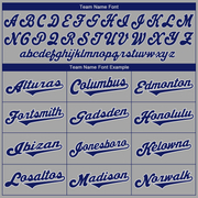 Custom Gray Royal-White Authentic Baseball Jersey