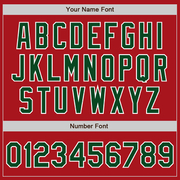 Custom Red Green-White Authentic Baseball Jersey