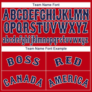 Custom Red Navy-White Baseball Jersey