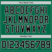 Custom Kelly Green Black-White Authentic Throwback Baseball Jersey