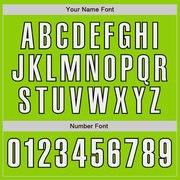 Custom Neon Green White-Black Authentic Baseball Jersey