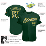 Custom Green Green-Gold Authentic Baseball Jersey