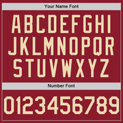 Custom Maroon Cream Mesh Authentic Throwback Baseball Jersey