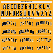 Custom Gold Black-White Authentic Baseball Jersey